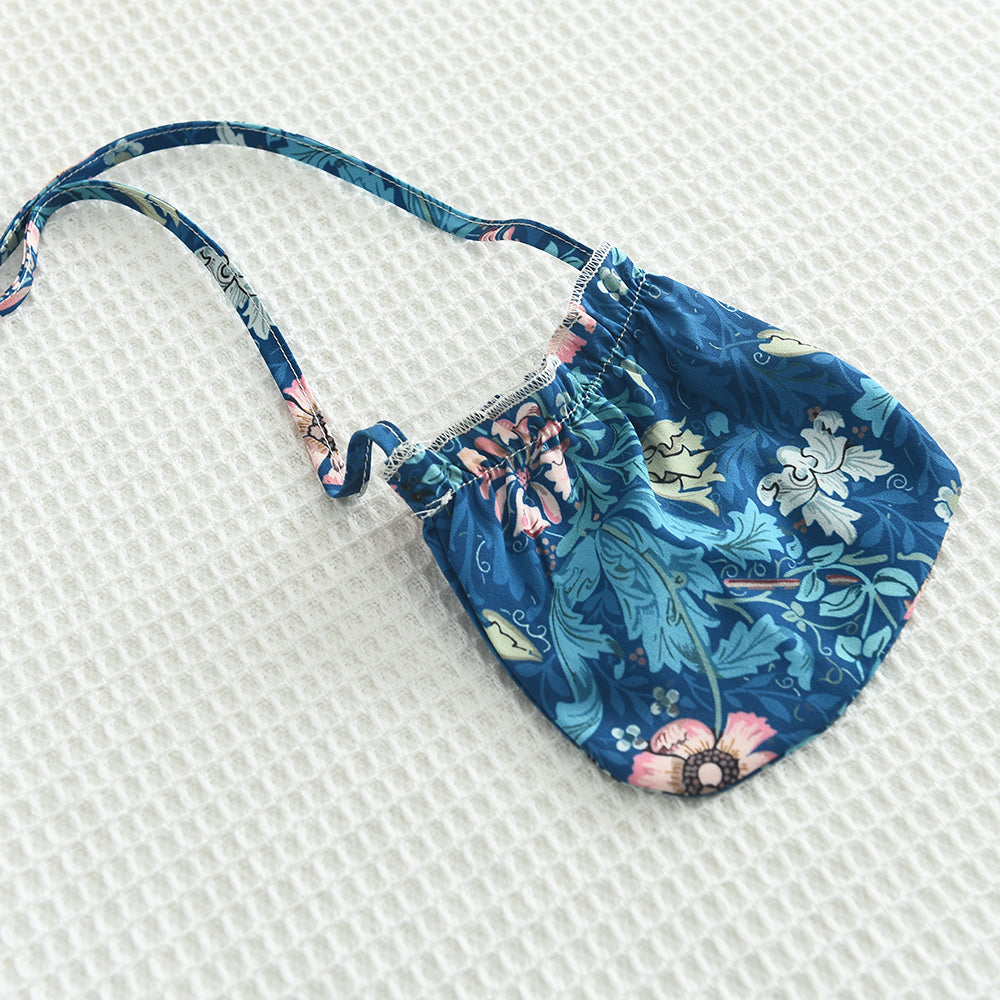 Girls' Floral Printing Sun Dress with A Bag