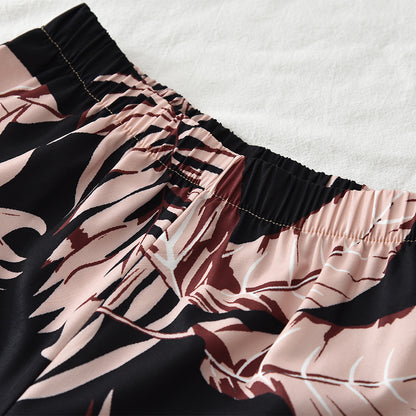 Girls' Wrinkle Sun Top+Printing Trousers Teen Set