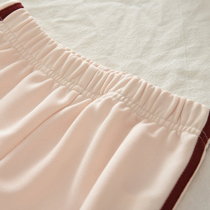 Girls' Bow Print Sweatshirt Stripes Sweatpants 2pcs Casual Set Girls Clothes