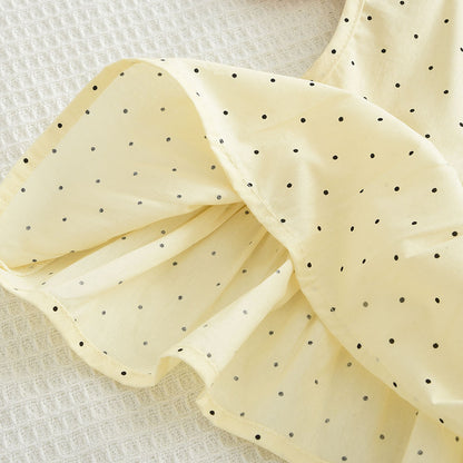 Girls' Dots Printing Bow-knot Elegant Set