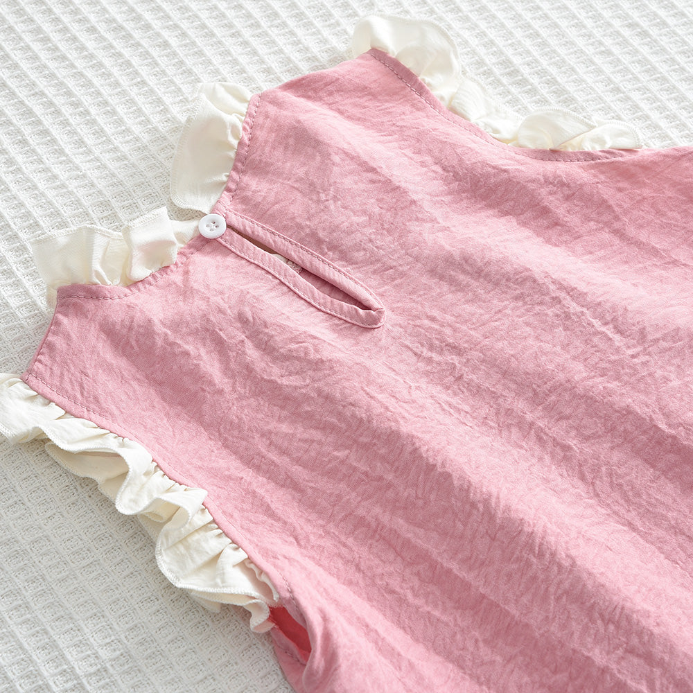 Girls' Patchwork Mesh Princess Dress