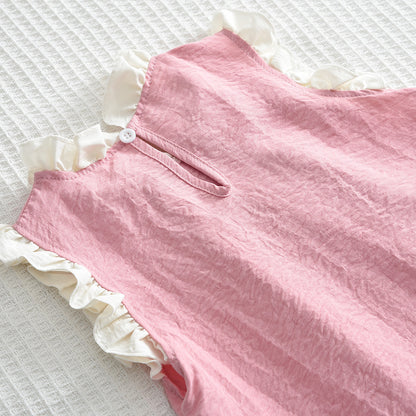 Girls' Patchwork Mesh Princess Dress