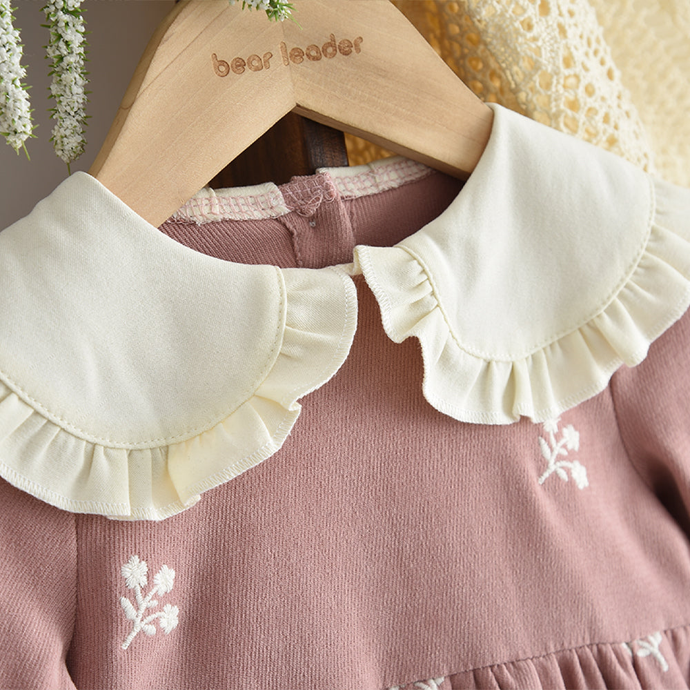 Baby Girls' Flower Embroidery Seasonal Fashion Dress