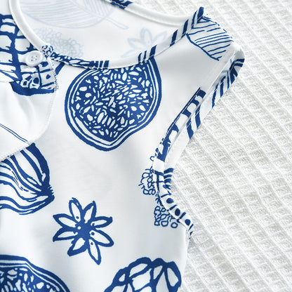 Girls' Art Printing 2PCS Vacation Set