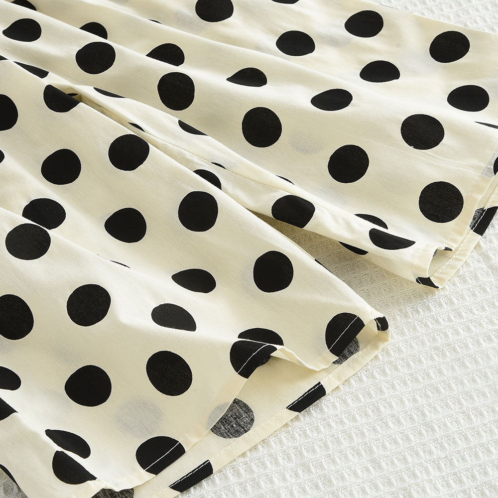 Girls' Organic Cotton Classic Polka Dot Set