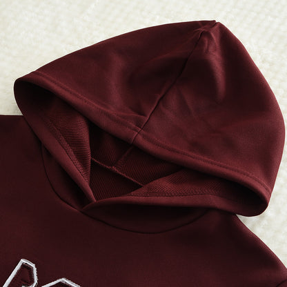 Girls' Letter Hoodie Casual Set
