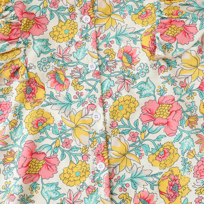 Girls' Floral Printing Shorts Set