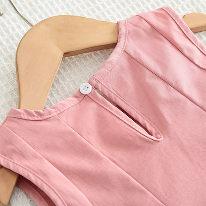 Girls' Bow-knot Sleeveless Princess Dress