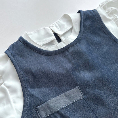 Long Sleeve T-shirt+Vest+Ruffle Pants 3pcs Girls' Fashion Outfit