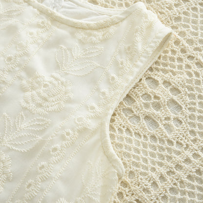 Girls' Floral Embroidery Lace Princess Set