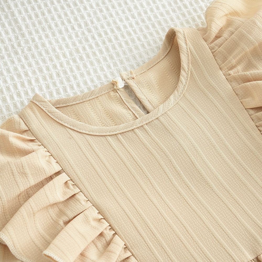 Girls' Long Sleeve Christmas Casual Dress