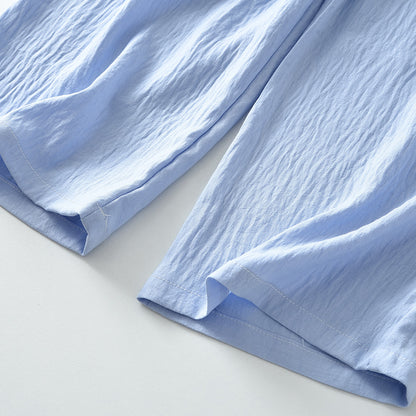 Girls' Bow-knot Soft Top+Pant Set