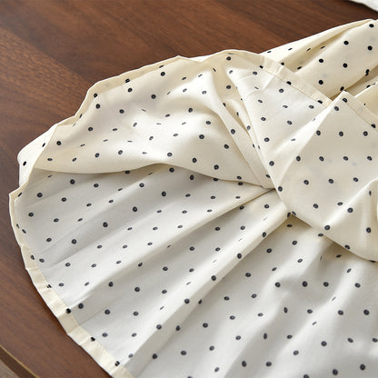 Girls' Cartoon Bow-knot Sweatshirt+Dots Skirt Set