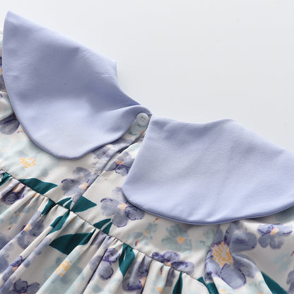Girls' Floral Printing Princess Dress