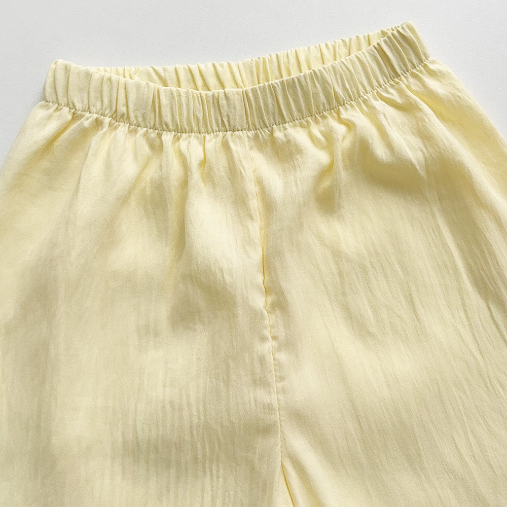 Floral Lace Vest+Wide Leg Pants Elegant Girls' Set