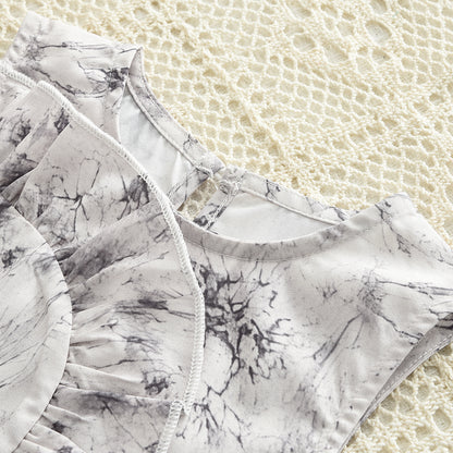 Girls' Ruffle Printing Loose Set