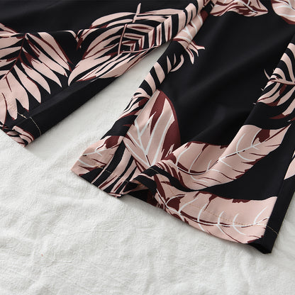 Girls' Wrinkle Sun Top+Printing Trousers Teen Set