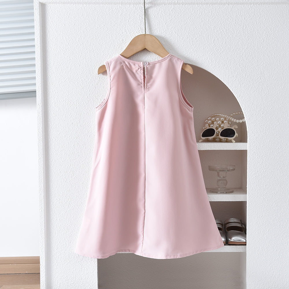 Girls' Floral Outfit 3D Rose Summer Dress