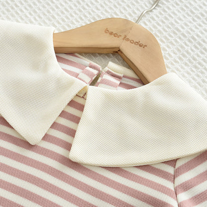 Girls' Stripes Cute Casual Set