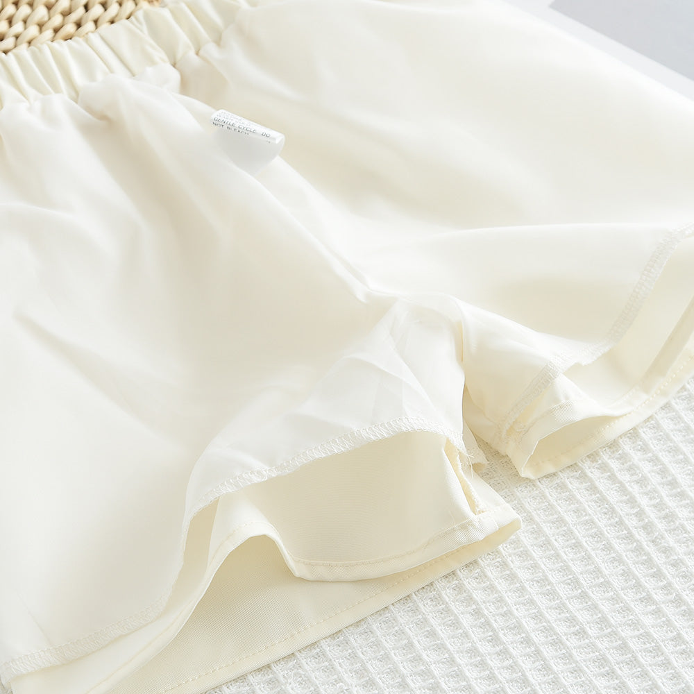 Girls' Flowers Shorts Elegant Set