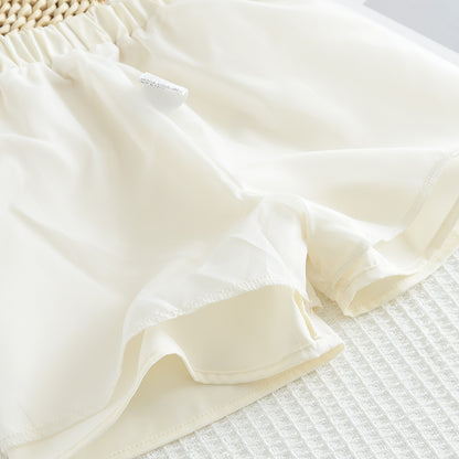 Girls' Flowers Shorts Elegant Set
