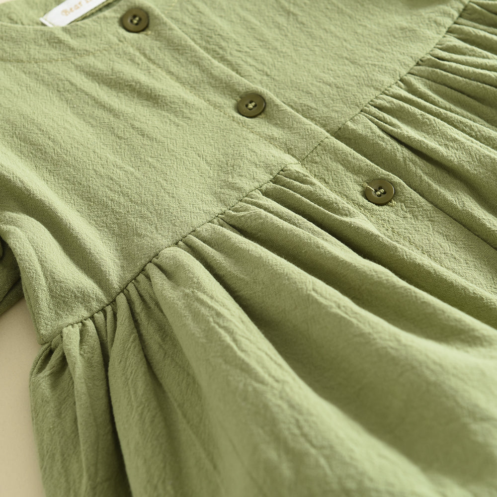 Girls' 100% Cotton Simple Style Casual Dress