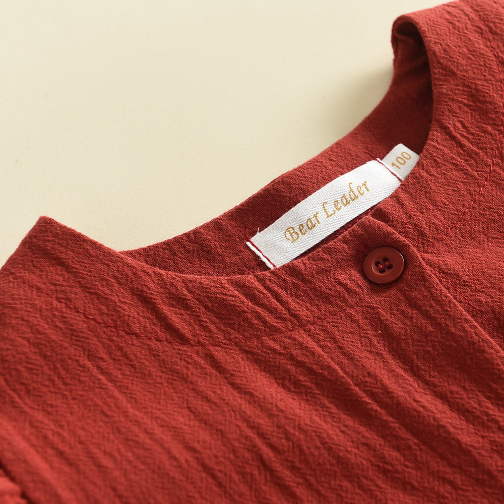 Girls' 100% Cotton Simple Style Casual Dress