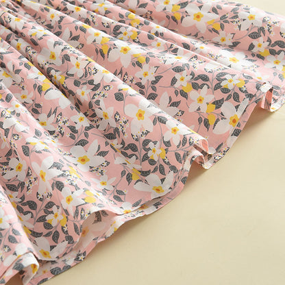Girls' Floral Printing Vacation Dress