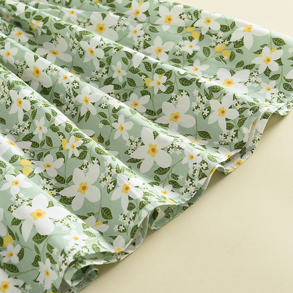 Girls' Floral Printing Vacation Dress