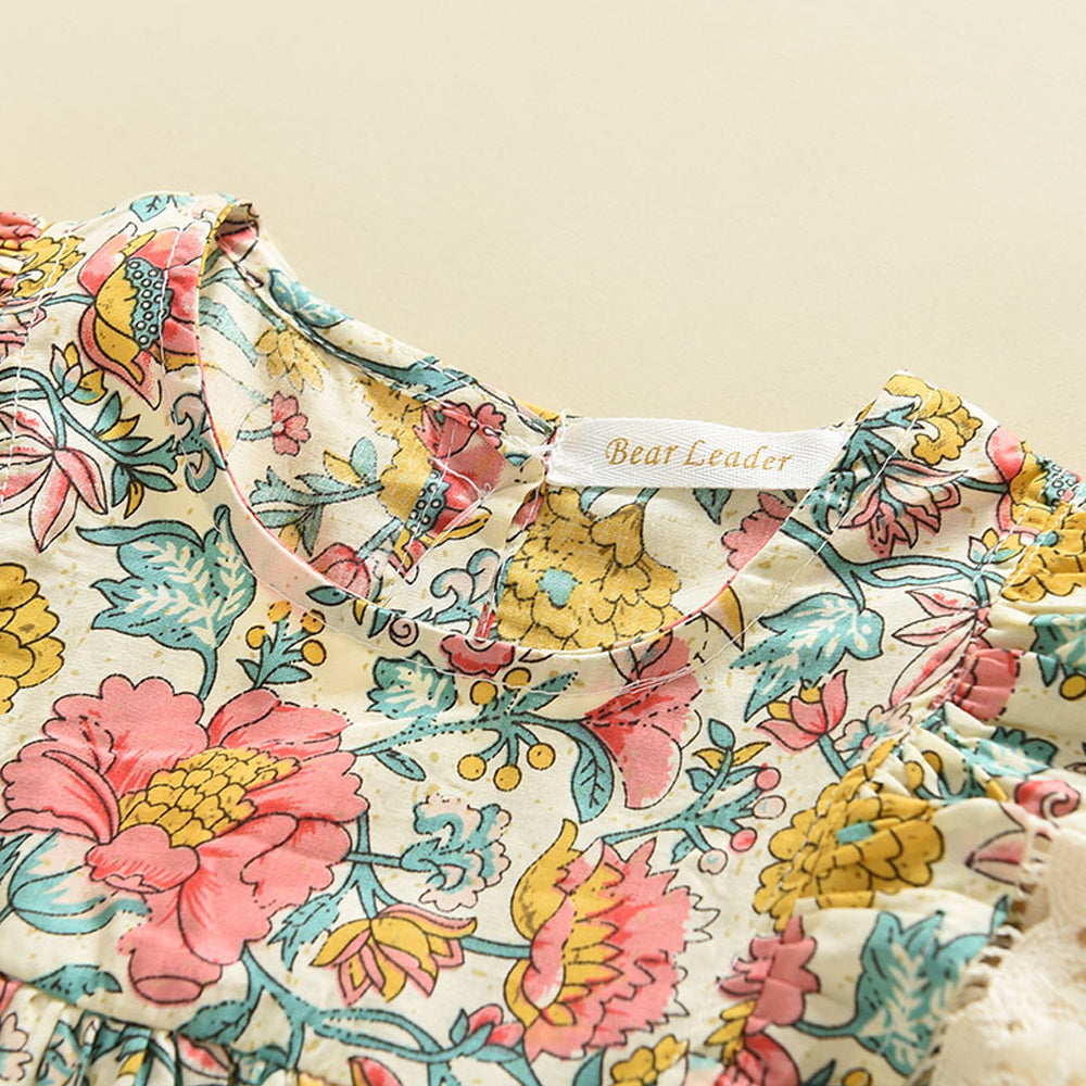 Girls' Ethnic Style Print Dress