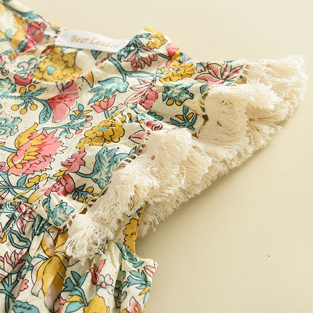 Girls' Ethnic Style Print Dress