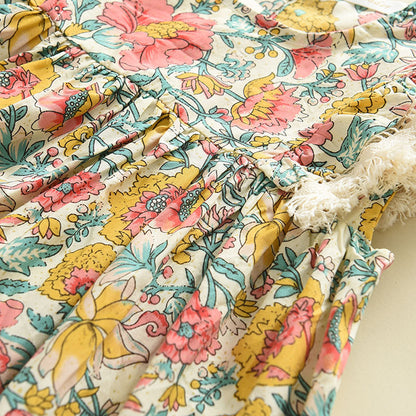 Girls' Ethnic Style Print Dress