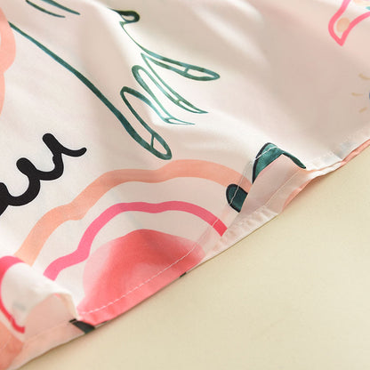 Girls' Sleeveless Print Casual Dress