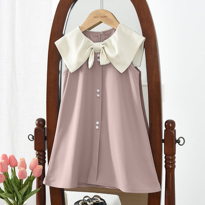 Girls' Big Bow-knot Elegant Dress