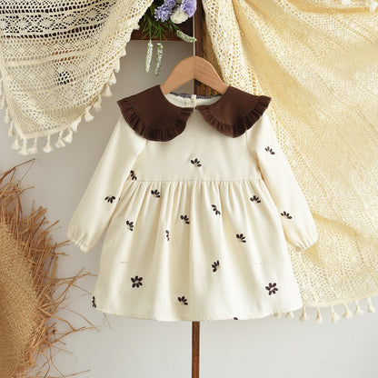 Peter Pan Collar Embroidery Cute Baby Dress